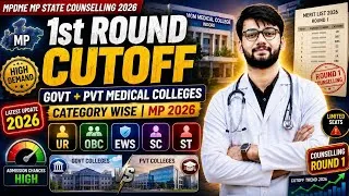 Thumbnail: 1st round cutoff Govt and Pvt medical College || MBBS || MPDME