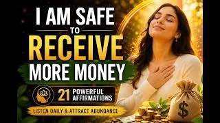 Thumbnail: I Am Safe to Receive More Money| 21 Powerful Money Affirmations for Abundance & Financial Confidence