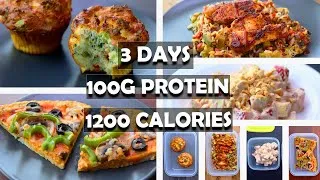 Thumbnail: 3 Days of High Protein Meal Prep (1200 Calories/Day & 100g Protein!) | Easy & Delicious