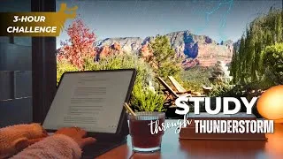 Thumbnail: 3-Hour Study With Me • Epic Thunderstorm for Deep Focus ⚡ Pomodoro 25-50-50-25 • feat. Brain.fm