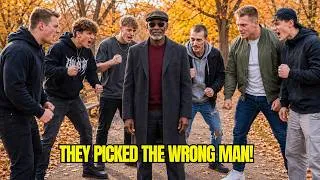 Thumbnail: Six Teen Bullies Cornered an Elderly Black Man in the Park — He Was a HEAVYWEIGHT Champion