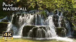 Thumbnail: Pure Waterfall Sounds 🌿 10 Hours Natural White Noise for Sleep & Relaxation | 4K HDR