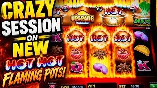 Thumbnail: NON STOP BONUSES ON NEW HOT HOT FLAMING POTS SLOT!