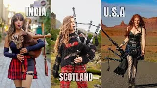 Thumbnail: Thunderstruck + It's a Long Way to the Top | AC/DC Bagpipe Cover - Goddesses of Bagpipes