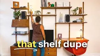Thumbnail: how to DIY a MCM modular shelf that has to do it all | TV unit, desk & storage