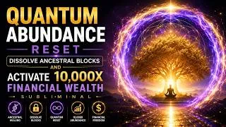 Thumbnail: 💰 QUANTUM ABUNDANCE RESET ⚡ Dissolve Ancestral Money Blocks + Activate 10,000X WEALTH | Subliminal