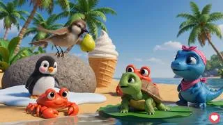 Thumbnail: Dino, Crab & Tiny: A Magical Winter Guava Hunt Adventure with Penguins!