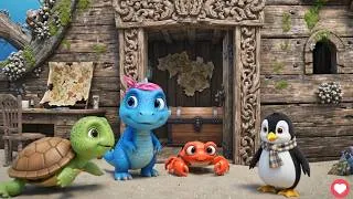 Thumbnail: Dino, Crab & Tiny: What's Inside the Pirate's Chest in the Shipwreck?