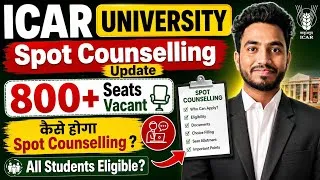 Thumbnail: ICAR Spot Counselling Update 🚨कैसे होगा Counselling?✅ All Students Eligible?