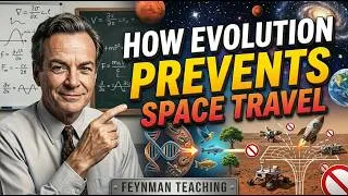 Thumbnail: "Richard Feynman: How Evolution Prevents Space Travel"