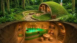 Thumbnail: We Built the Ultimate Secret Underground Survival House with a Private Pool & Hobbit House on Top