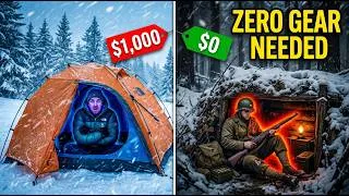 Thumbnail: Build a WW2 Survival Shelter in 10 Minutes (NO Tools Required) !!