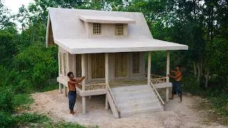 Thumbnail: Build Bamboo Cabin to Mud House Using Straw With Mud