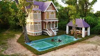 Thumbnail: 2 Man Build 2-story Ultimate Mud House With Underground swimming Pool And Pool House Kitchen