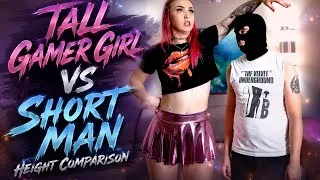 Thumbnail: Tall Gamer Girl Vs Short Man Height Comparison!