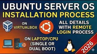Thumbnail: Ubuntu Server OS Installation Full Process | VirtualBox | Single & Dual Boot on Direct System
