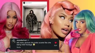 Thumbnail: ‼️Cardi B CLOWNED for Vogue Arabia and Nicki Minaj baited by Doja Cat. Caresha Spend dat remix. 