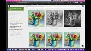 Thumbnail: Accessing the References on the Ginger Cook Acrylic Painting website.