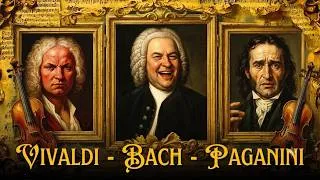 Thumbnail: Vivaldi, Bach & Paganini 🎻 Four Seasons, Toccata & La Campanella ✨ Deep Focus & Brain Power Music