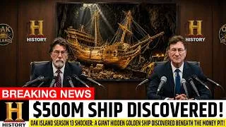 Thumbnail: Oak Island Season 13 SHOCKER: A Giant Hidden Golden Ship Discovered Beneath the Money Pit!