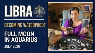 Thumbnail: Libra ♎ Becoming Waterproof 🌕 Full Moon in Aquarius ✨ July 2026