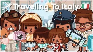Thumbnail: Big Family Travels To ITALY 🇮🇹 ✈️ || *with voice* 🔊 || Toca Boca Roleplay 