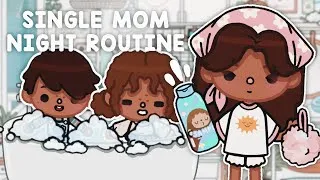 Thumbnail: Aesthetic Single Mom Night Routine 🌙 | *with voice* | Toca Boca Roleplay