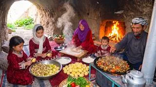 Thumbnail: Surviving in an Ancient Cave | A Family's Real Life, Cooking & Daily Survival in Afghanistan.