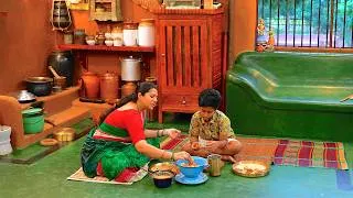 Thumbnail: Indian Veg Food Kuzhi Paniyaram & Peanut Chutney, My son made Hibiscus Tea | The Traditional Life