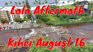 Thumbnail: DRONE Hurricane Lala Aftermath Tropical Storm Maui Kihei Flooding Kamaole Kalama Kenolio, Waipuilani