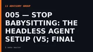 Thumbnail: This One Line Runs a Coding Agent While You Sleep