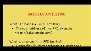 Thumbnail: API Testing Interview Questions & Answers🔥#apitesting #sdet #selenium #playwright #automationtesting