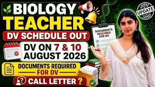 Thumbnail: HPRCA BIOLOGY TEACHER | Document Verification Schedule | Documents Required | Call letter 