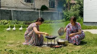 Thumbnail: Cooking Stuffed River Fish in a Peaceful Village Courtyard | Traditional Family Lunch