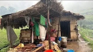 Thumbnail: Real Nepali Mountain Village Life During Heavy Rain 🌧️ | Peaceful & Relaxing Rural Nepal 🇳🇵