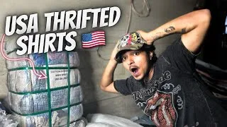 Thumbnail: 🇺🇸 USA se aaya THRIFT SHIRT BALE — full unboxing | Thrift suppliers delhi