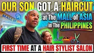 Thumbnail: Our Son Got a HAIRCUT at The MALL Of ASIA in The PHILIPPINES. FIRST TIME At a HAIR STYLIST Salon