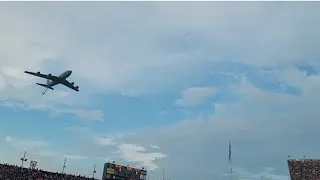 Thumbnail: KC-135 buzzing Jordan-Hare Stadium (with refueling boom down) at Auburn vs. Samford flyover 2023