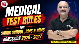 Thumbnail: Medical Test Rules for Sainik School, RMS & RIMC Admission 2026 – 2027 | Complete Fitness Guide