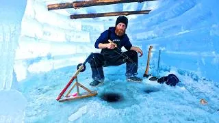 Thumbnail: 5-DAYS On Ice Winter Survival Camping (THE MOVIE) - Fishing, Shelter Building, Catch and Cook