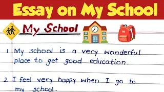 Thumbnail: 10 Lines Essay on My School | My School Essay in English | My School 10 Lines#essayonmyschool #essay
