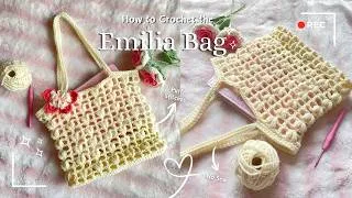 Thumbnail: How to Crochet the Emilia Bag 💓✨ | Beginner-Friendly Crochet Bag Tutorial | Summer Book Tote