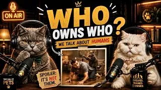 Thumbnail: Do Humans Own Cats… or Do Cats Own Humans? 😂 | Podcast 1 | They Call Us Pets