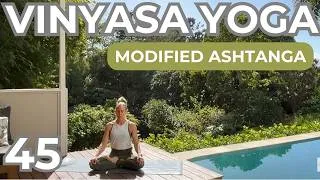 Thumbnail: 45-Min Modified Ashtanga Yoga | Yoga Therapy for Strength & Flexibility | THE YOGA METHOD
