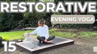 Thumbnail: 15-Min Evening Restorative Yoga | Unwind & Reset | THE YOGA METHOD 