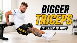 Thumbnail: Under 10 Minute Tricep Workout With Dumbbells (Real-Time)