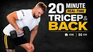 Thumbnail: 20 Minute Back & Triceps Dumbbell Workout | Work Even With Light Dumbbells