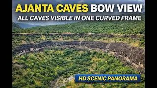 Thumbnail: Ajanta Caves Bow View | All Caves Visible in One Curved Frame | HD Scenic Panorama