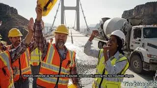 Thumbnail: Connecting Peaks: The Mega-Project of a High-Speed Rail Bridge in the Clouds|The blueprint