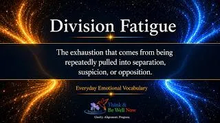 Thumbnail: When Difference Keeps Turning Into Disconnection: Everyday Emotional Vocabulary: Division Fatigue